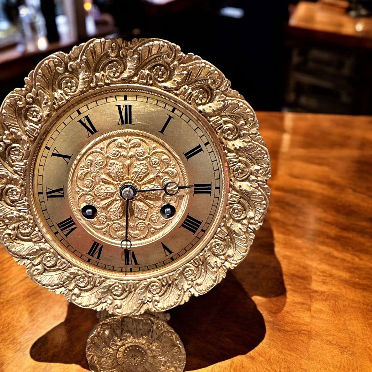 French Gilt Bronze Portico Mantel Clock (Pendule à Portique) | Ormolu | Neoclassical | c. 1820–1845
