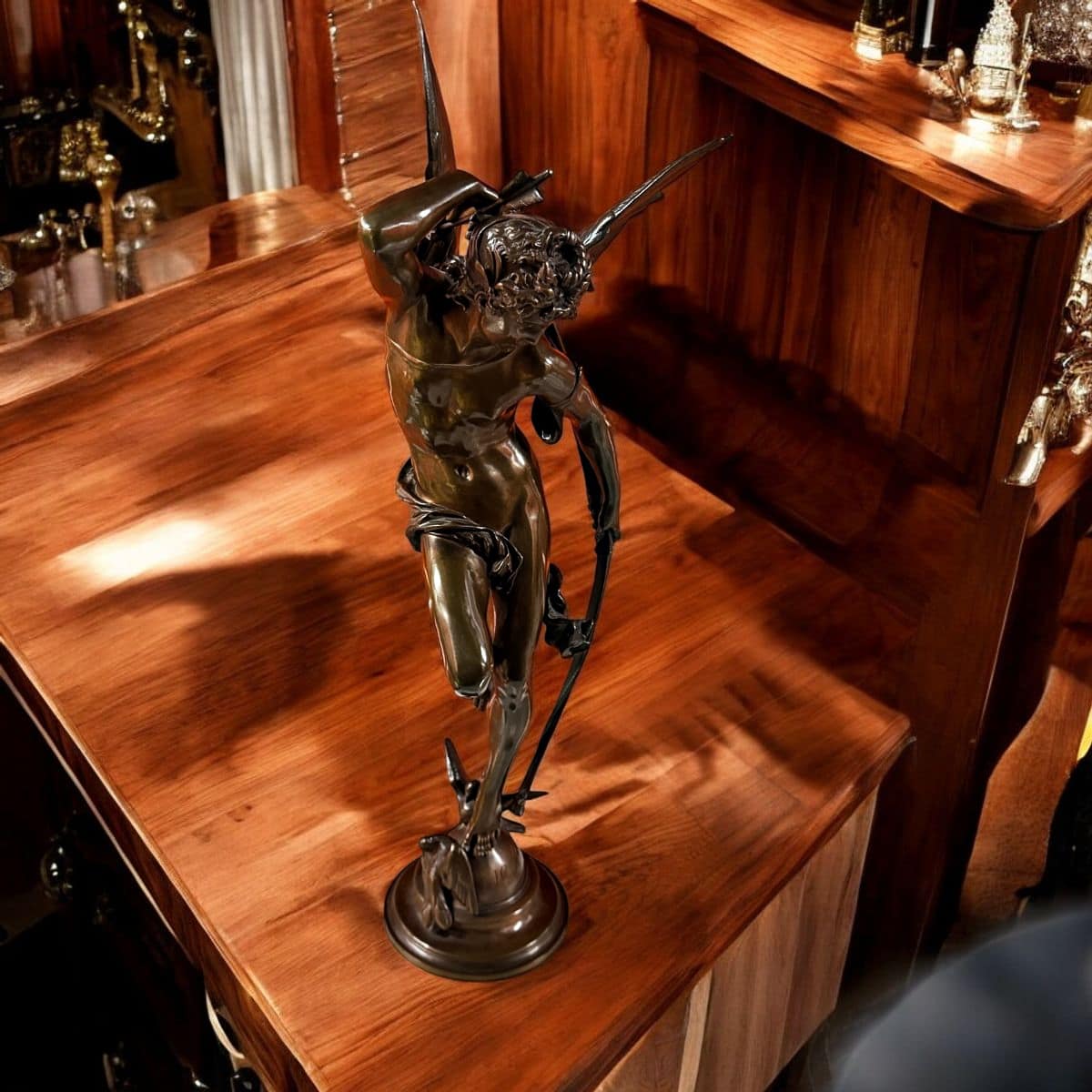 Jules-Félix Coutan 'Cupid' (Eros) Patinated Bronze Sculpture, Signed 'J. Coutan Rome', Cast by E. Colin & Cie, Paris, c. 1880–1900